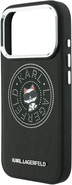Etui Karl Lagerfeld Point & Choupette Sketch MagSafe do Apple iPhone 17 Pro Black (3666339603977) - obraz 6