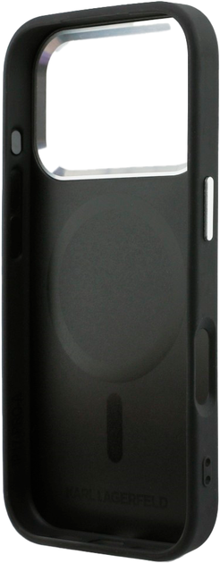 Etui Karl Lagerfeld Point & Choupette Sketch MagSafe do Apple iPhone 17 Pro Black (3666339603977) - obraz 7