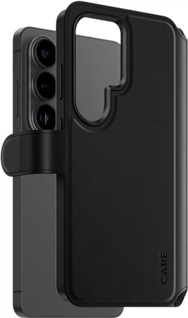 Etui z klapką CARE by PanzerGlass Tango 2w1 Wallet do Samsung Galaxy S26 Ultra Black (CR39425) - obraz 2