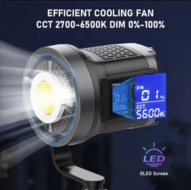 Бицветный студийный свет Ulanzi VL‐120Bi – 120W с блоком питания - изображение 6