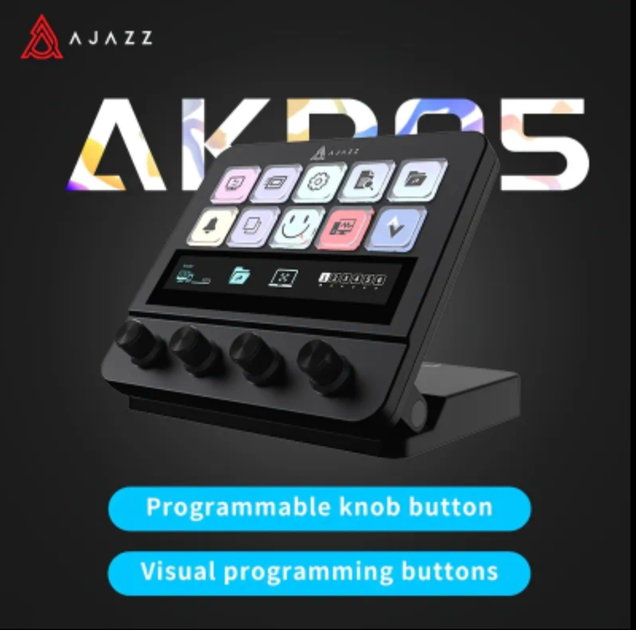 Миниклавиатура консольная панель Ajazz AKP05E Stream Controller, Studio Deck, 15 макропрограммированных клавиш (черный) - изображение 4