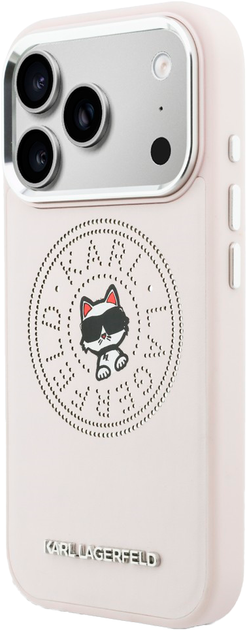 Etui Karl Lagerfeld Point & Choupette Sketch MagSafe do Apple iPhone 17 Pro Pink (3666339604134) - obraz 2
