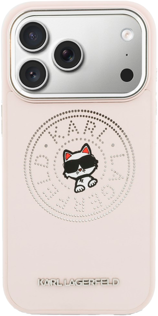 Etui Karl Lagerfeld Point & Choupette Sketch MagSafe do Apple iPhone 17 Pro Pink (3666339604134) - obraz 3