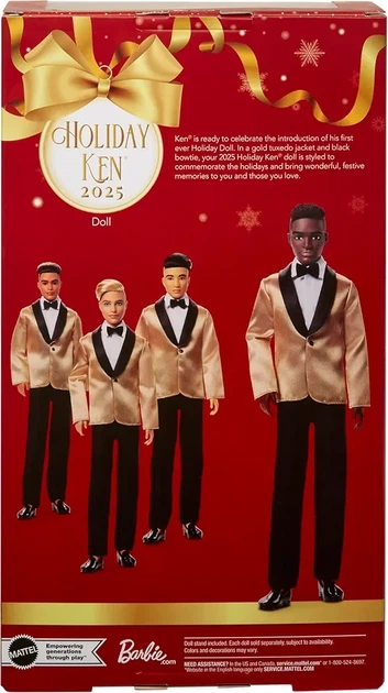 Лялька Barbie Signature 2025 Holiday Dark Brown Hair Ken Collectibleboi boy колекційний хлопчик JGK57 - Фото 3 Лялька Barbie Signature 2025 Holiday Dark Brown Hair Ken Collectibleboi boy колекційний хлопчик JGK57 - зображення 3