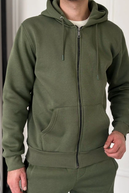 Кофта на замке спортивная флис Trend Collection 6164 хаки (HAKI) 2XL - Фото 3 Кофта на замке спортивная флис Trend Collection 6164 хаки (HAKI) 2XL - изображение 3