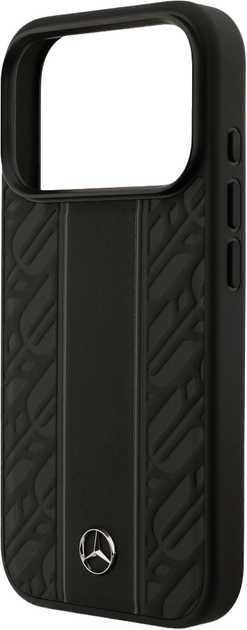 Etui Mercedes Laurel Leaves Stripes MagSafe do Apple iPhone 17 Pro Black (3666339506247) - obraz 5