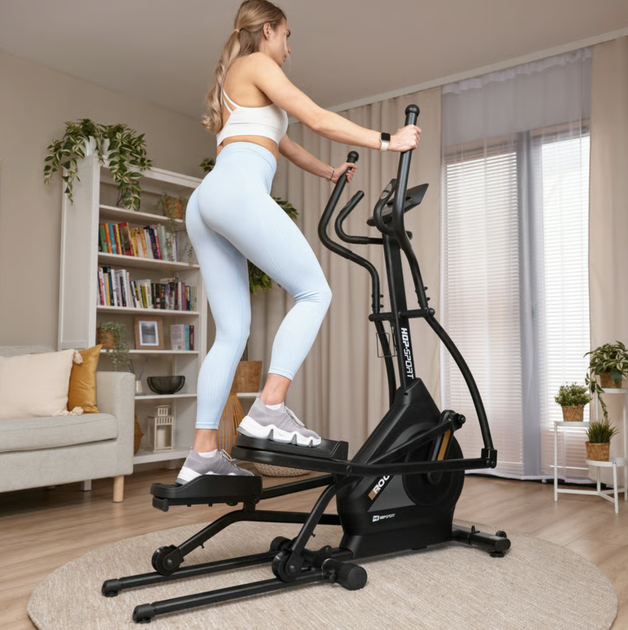 Орбитрек складной Hop-Sport HS-140CF Rock до 120 кг (Шаг 50 см) Bluetooth - изображение 4