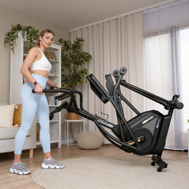 Орбитрек складной Hop-Sport HS-140CF Rock до 120 кг (Шаг 50 см) Bluetooth - изображение 6