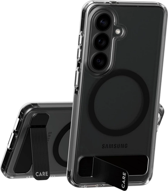 Etui CARE by PanzerGlass Black Kickstand & QI do Samsung Galaxy S26 Transparent (CR24194) - obraz 6