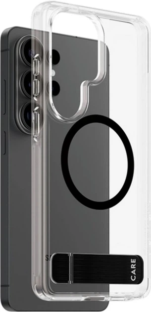 Etui CARE by PanzerGlass Black Kickstand & QI do Samsung Galaxy S26 Ultra Transparent (CR12202) - obraz 2