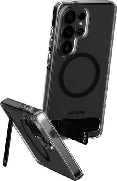Etui CARE by PanzerGlass Black Kickstand & QI do Samsung Galaxy S26 Ultra Transparent (CR12202) - obraz 5
