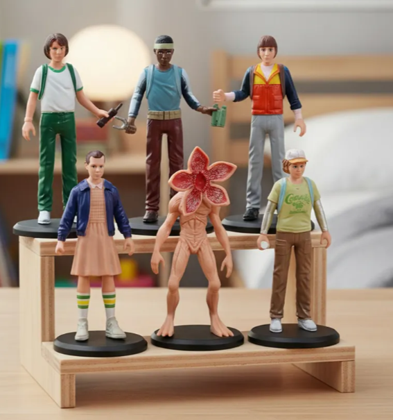Набор игровых фигурок 6 ШТ герои из сериала Странные дела Stranger Things в полный рост, высота 11-12 см на подставках (SVS) - изображение 4