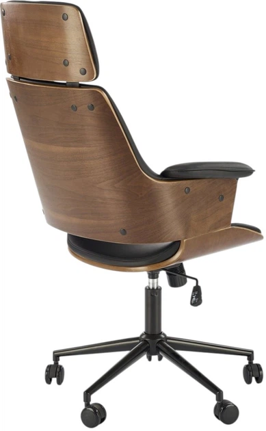 Офісне крісло Halmar Weber Горіхово-чорне (5905248127050) - зображення 3