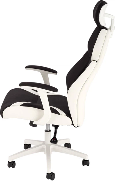 Fotel biurowy Halmar Chrono Biało-Czarny (5905248115668) - obraz 3