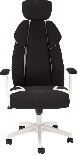 Fotel biurowy Halmar Chrono Biało-Czarny (5905248115668) - obraz 7