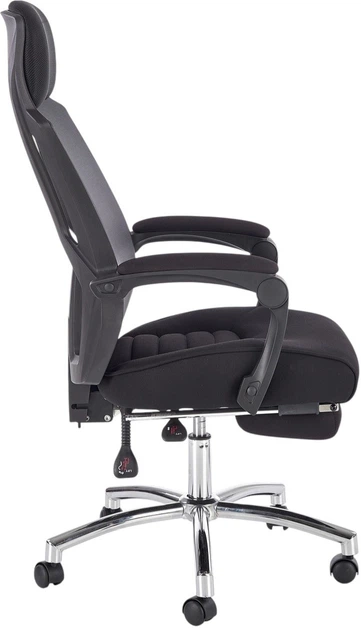 Fotel biurowy Halmar Freeman z podnożkiem Czarny-Popielaty (5905248115965) - obraz 2