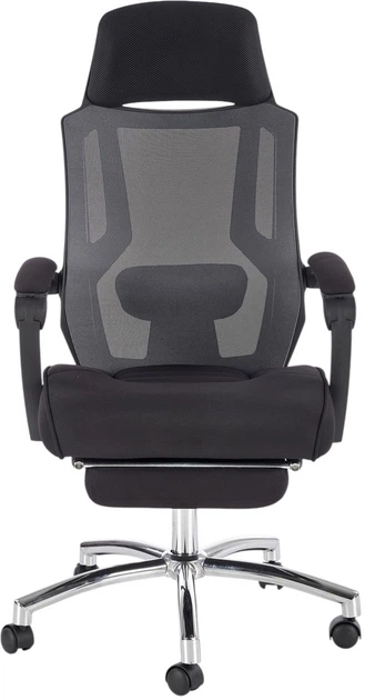 Fotel biurowy Halmar Freeman z podnożkiem Czarny-Popielaty (5905248115965) - obraz 6