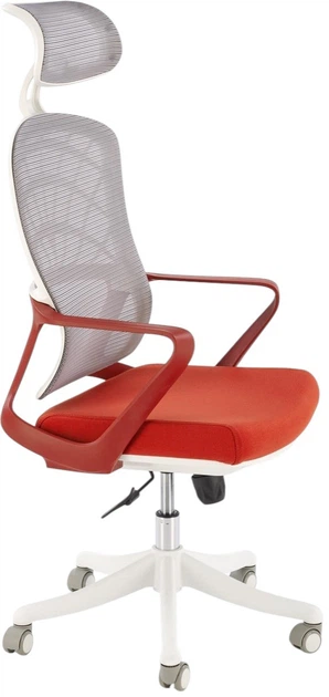 Офісне крісло Halmar Vesuvio 2 Коричнево-біле (5905248131767) - зображення 3