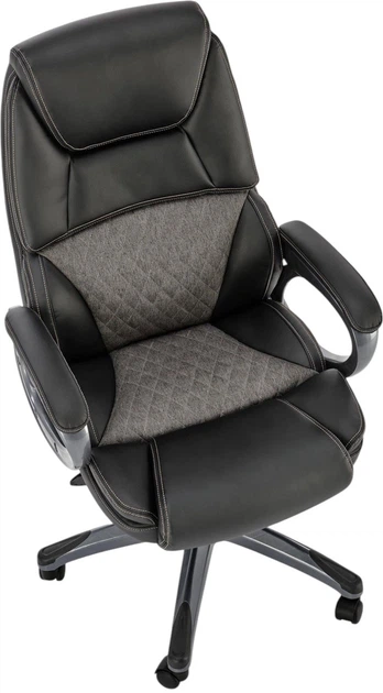 Офісне крісло Halmar Steven Чорно-сіре (5905248131736) - зображення 6