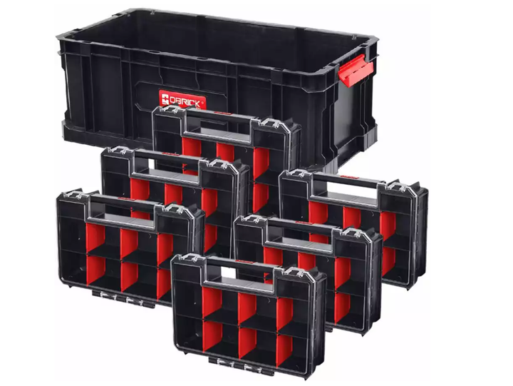 Ящик с 6 органайзерами для инструментов MULTI Qbrick System TWO TOOLBOX PLUS 530х295х195мм, модульный, пластиковый - Фото 1 Ящик с 6 органайзерами для инструментов MULTI Qbrick System TWO TOOLBOX PLUS 530х295х195мм, модульный, пластиковый - изображение 1