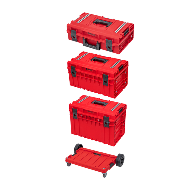 Набор из 3 ящиков для хранения инструментов Qbrick System ONE SET TECHNIK RED 2.0 с платформой на колесиках - Фото 1 Набор из 3 ящиков для хранения инструментов Qbrick System ONE SET TECHNIK RED 2.0 с платформой на колесиках - изображение 1
