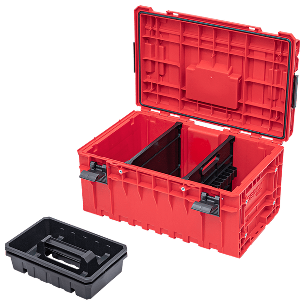 Набор из 3 ящиков для хранения инструментов Qbrick System ONE SET TECHNIK RED 2.0 с платформой на колесиках - Фото 5 Набор из 3 ящиков для хранения инструментов Qbrick System ONE SET TECHNIK RED 2.0 с платформой на колесиках - изображение 5