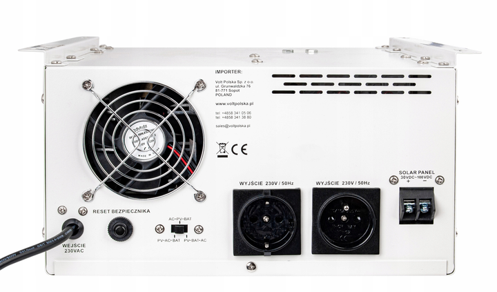 Солнечный гибридный ИБП/инвертор Volt Polska SINUS PRO 2000 S 24/230V 1400/2000W 40A MPPT 100V (3SPS200024) с дисплеем - изображение 4