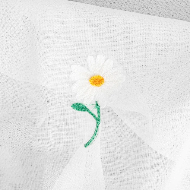Firanka Homla Daisy w haftowane kwiaty biała 140 x 250 cm (5906496742378) - obraz 2
