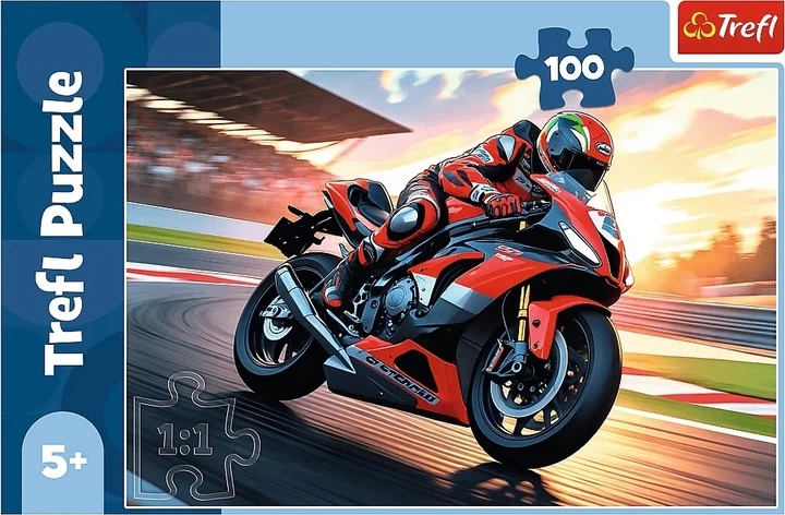 Пазл Trefl Швидкий мотоцикл 100 деталей 16489 (5900511164893) - зображення 2