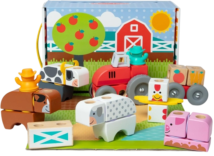 Конструктор дерев'яний SPIN Mellisa&Doug Blockables На фермі 56 елементів (681147005457) - зображення 2