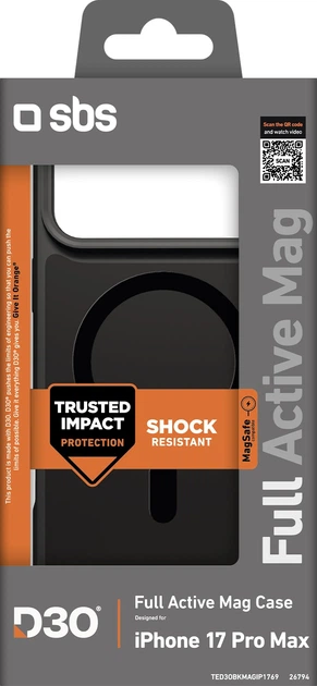 Панель SBS Full Active Mag для Apple iPhone 17 Pro Max Black (8018417526794) - зображення 2