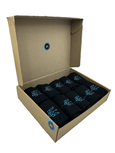 Набір чоловічих бавовняних шкарпеток Cool Socks з тризубом 10 пар чорні патріотичні високі розмір 38-42 - изображение 3