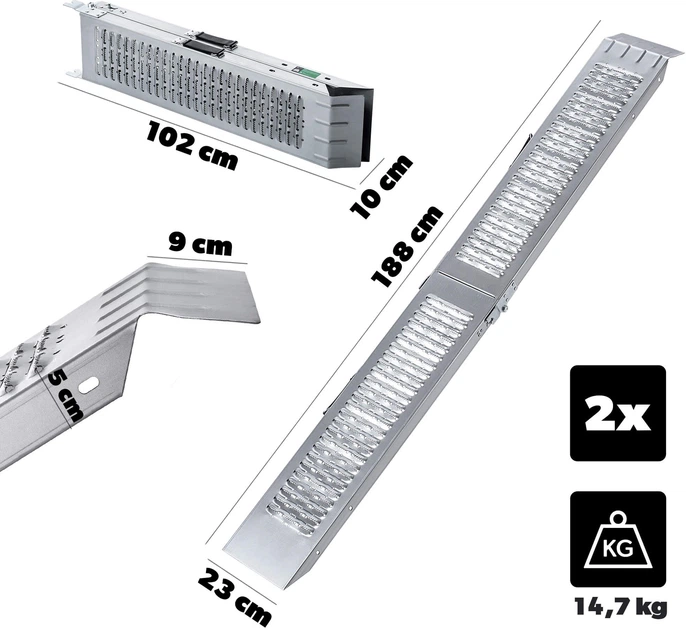 Rampa najazdowa Kadax Tuen 188 x 23 cm 2 szt (5906638309797) - obraz 8