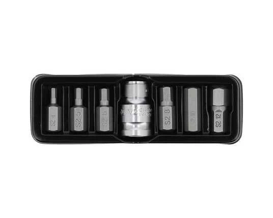 Набір біт HEX 30 мм з адаптером 1/2" (7 шт.) YATO (YT0412) - изображение 3