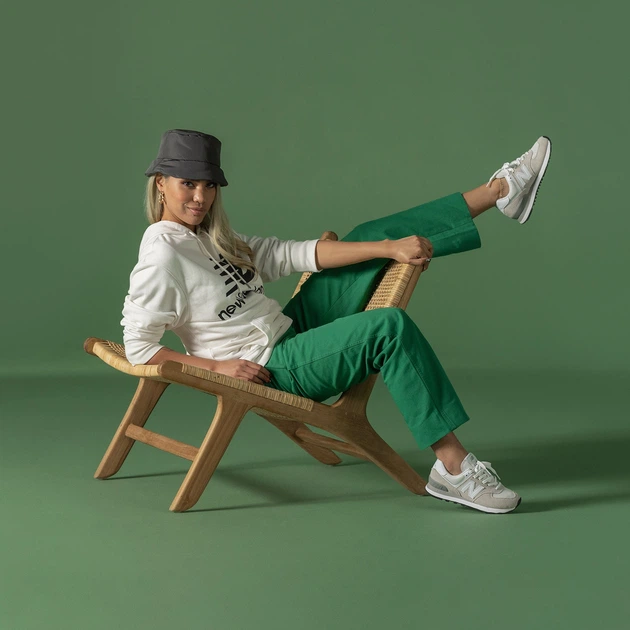 Серые кроссовки New Balance 574 Core 36,5 (6) 23 см (WL574EVW) - изображение 7