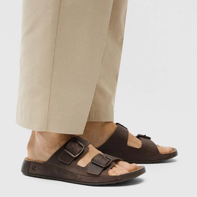 Чоловічі шльопанці шкіряні ECCO Cozmo M 50098402114 43 Коричневі (194891767132) - зображення 2