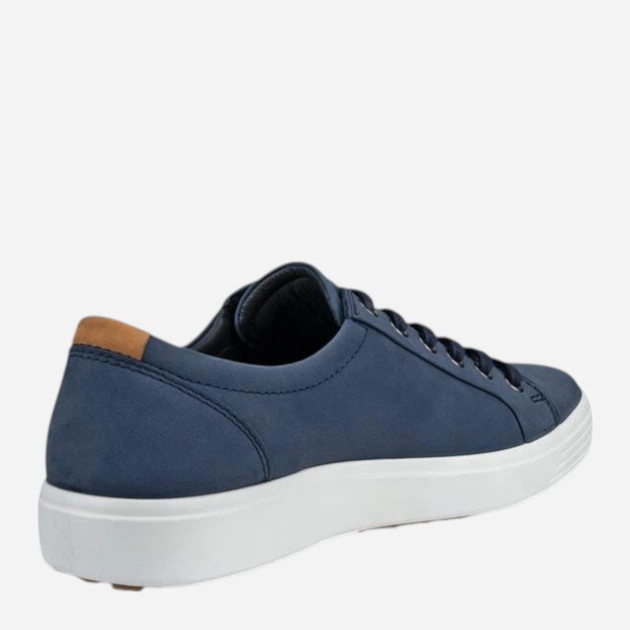 Sneakersy męskie skórzane do kostki ECCO Soft 7 43000459140 42 Niebieskie (194891283151) - obraz 3
