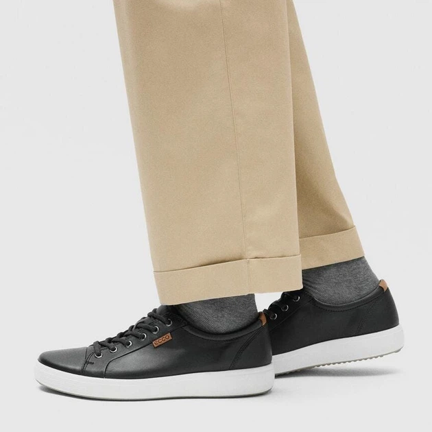 Жіночі кеди шкіряні низькі ECCO Soft 7 W 43000301001 36 Чорні (737431676268) - зображення 2