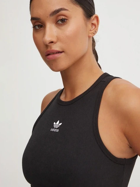 Топ женский Adidas Originals Essentials Ribbed Tank Top IW5736 M Black (4067894071413) - изображение 9