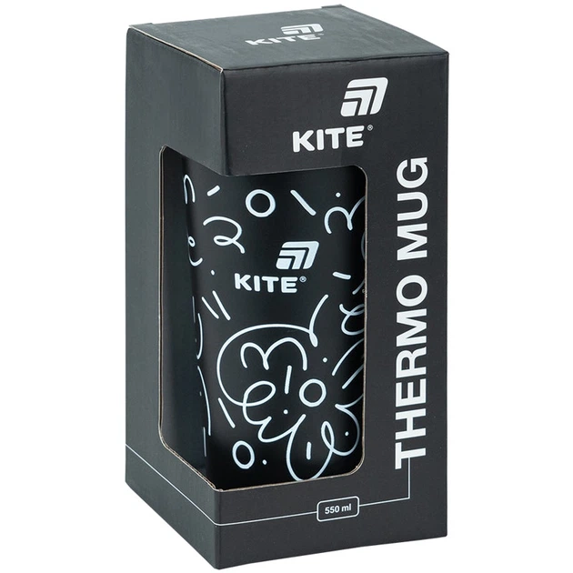 Термокружка Kite K25-1226-1, 550 мл, чорна - изображение 5
