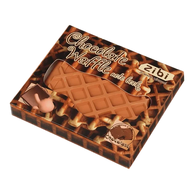 Блокнот ZiBi Chocolate Waffle 90x90 мм 80 аркушів нелінований ароматизований Soft Touch обкладинка ZB.12470-40 - изображение 4