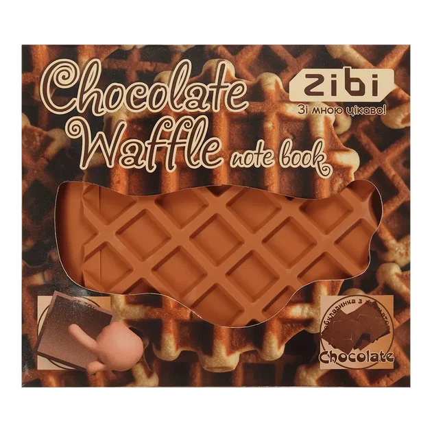 Блокнот ZiBi Chocolate Waffle 90x90 мм 80 аркушів нелінований ароматизований Soft Touch обкладинка ZB.12470-40 - изображение 5