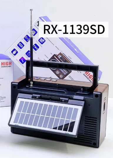 Радиоприемник Golon RX-1139SD Solar Bluetooth радио с солнечной панелью Серый - Фото 3 Радиоприемник Golon RX-1139SD Solar Bluetooth радио с солнечной панелью Серый - изображение 3