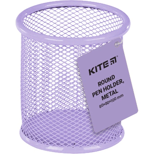 Підставка для ручок Kite Classic кругла 80х80х100мм, металева, бузкова K22-2110-36 - изображение 2