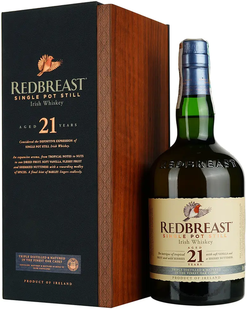 Виски Redbreast 21 год выдержки 0.7 л 46% в подарочной упаковке (5011007024970) - Фото 1 Виски Redbreast 21 год выдержки 0.7 л 46% в подарочной упаковке (5011007024970) - изображение 1
