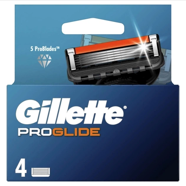 Змінні чоловічі касети для гоління (леза картриджі) Gillette ProGlide 4 шт - Фото 2 Змінні чоловічі касети для гоління (леза картриджі) Gillette ProGlide 4 шт - изображение 2