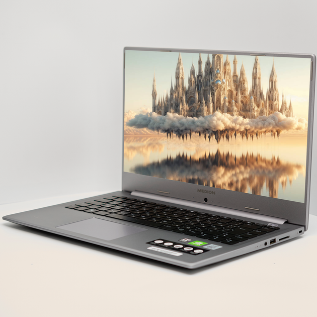 Ноутбук 15.6'' Medion (Lenovo Group) Akoya P15647 | IPS (1920x1080) FullHD | Intel Core i5-10210U | RAM 8 ГБ | SSD 256 ГБ | Nvidia GeForce | Intel UHD Graphics | Підсвітка клавіатури | Металевий корпус | Win11 (5024) - Б/В - зображення 3