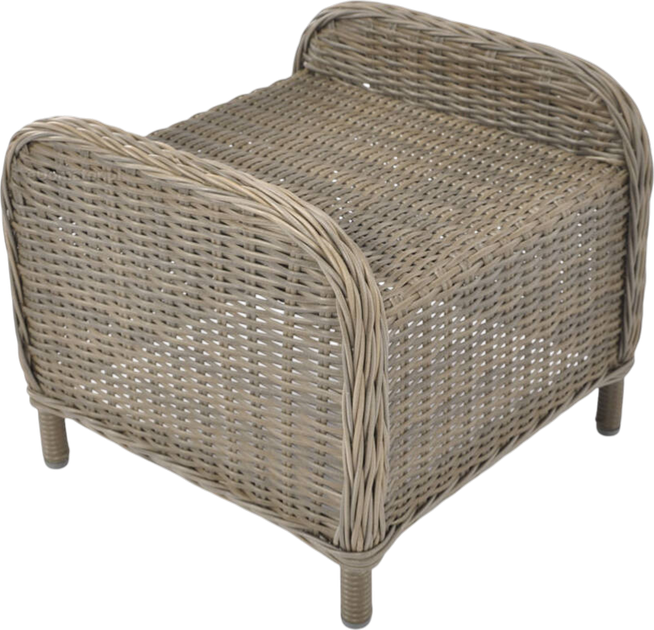 Fotel tarasowy Hedo Sonata z podnóżkiem i poduszkami Szary 100073 (5907184130477) - obraz 4