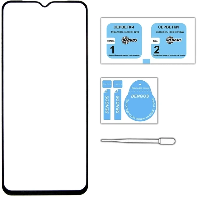 Защитное стекло DENGOS Full Glue для Realme C11 2021 Black (TGFG-197) - изображение 2