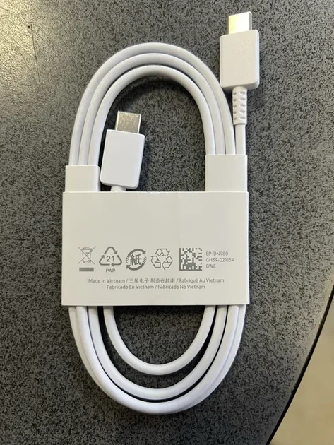 Кабель синхронізації та зарядки USB-C - USB-C Samsung (EP-DA705) 1м White Power Delivery 60W - Фото 6 Кабель синхронізації та зарядки USB-C - USB-C Samsung (EP-DA705) 1м White Power Delivery 60W - зображення 6